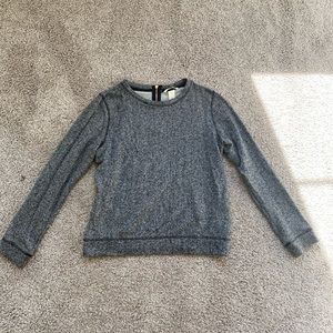 Long sleeve speckled gray sweater shirt